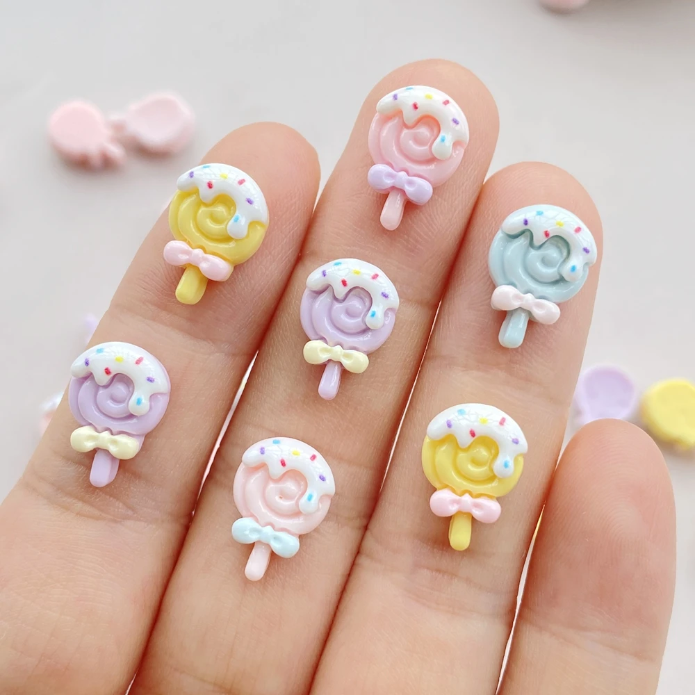Art Craft Ice Cream - 芸術的なネイル用のミニ3D樹脂ロリポップ,30個,アイスクリーム,フラットバック,ラインストーン,スクラップブック,DIY,装飾,ジュエリーアクセサリー,工芸品