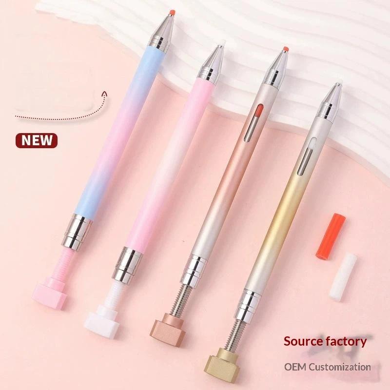 Art Craft Stick - グラデーション自己粘着ポイントドリルワックススティック回転式ネイルアートラインストーンジェムピッカー DIYネイルクラフト用