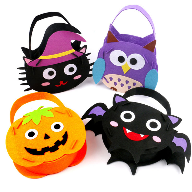 Art Craft Preschool - 子供のための手作りのフェルトのおもちゃ,モンテッソーリのおもちゃ,ハロウィーンのギフトバッグ,手織り,DIY,2個