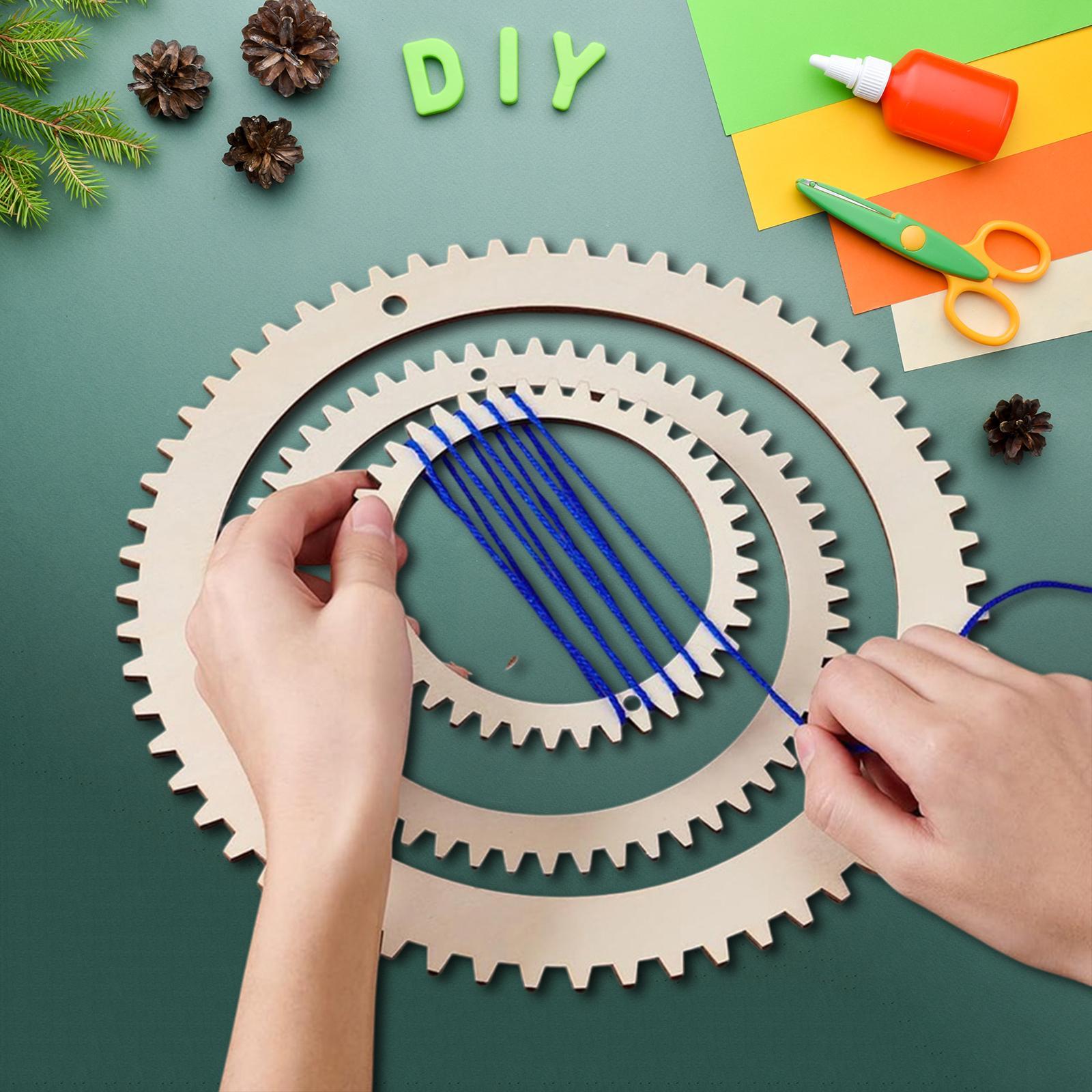 Art Craft For Kids - DIY織機キット 木製フレーム アートクラフトツール 家庭装飾や子供の創造性のため
