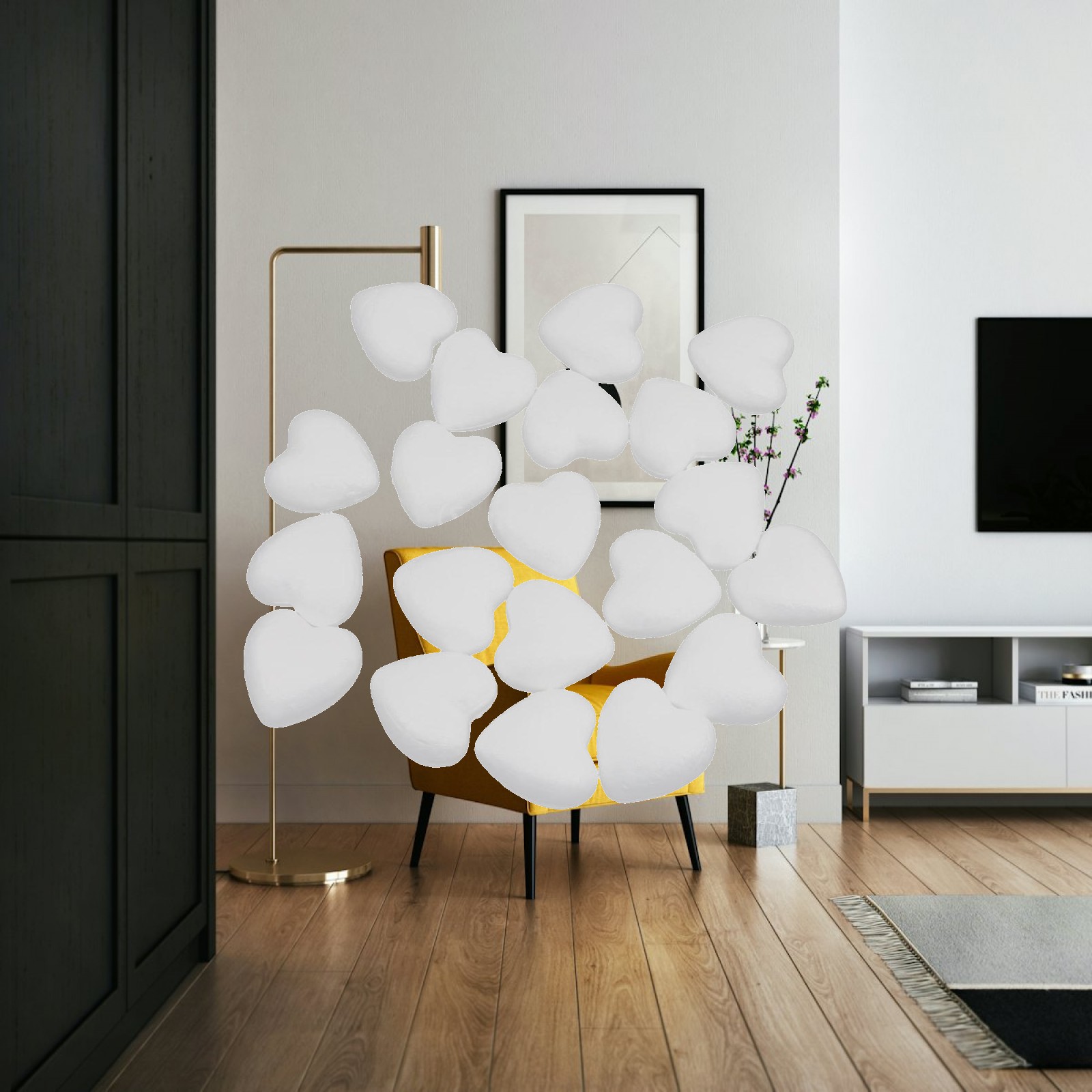 Art Craft Activities - フォームクラフト ハート型ポリスチレンボール 芸術用品 彫刻DIYモデリングプロジェクトや家の装飾活動用