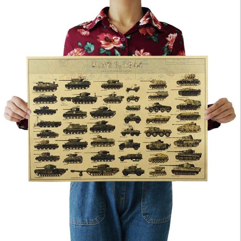 Art Craft Furniture - 第二次世界大戦のレトロな壁のポスター,レトロなクラフト紙,カフェテリアの壁の装飾,部屋の装飾ステッカー,51x35cm