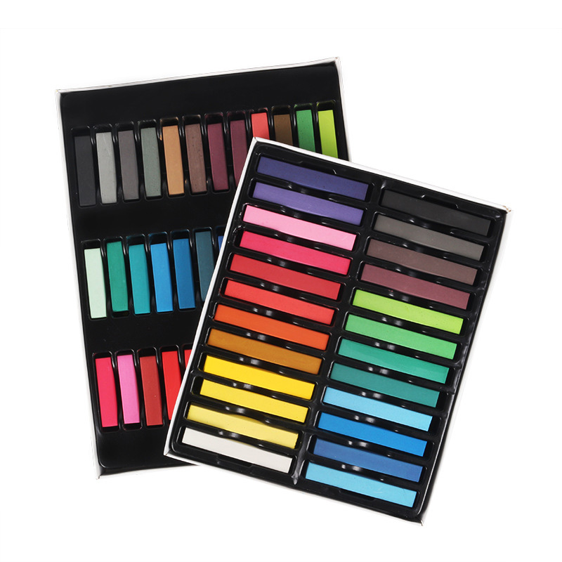 Chalk Pastel Set - クレヨンソフトドライパステル6/12/24/36色/セットアートドローイングセットチョークカラークレヨンブラシステーショナリー学生用画材