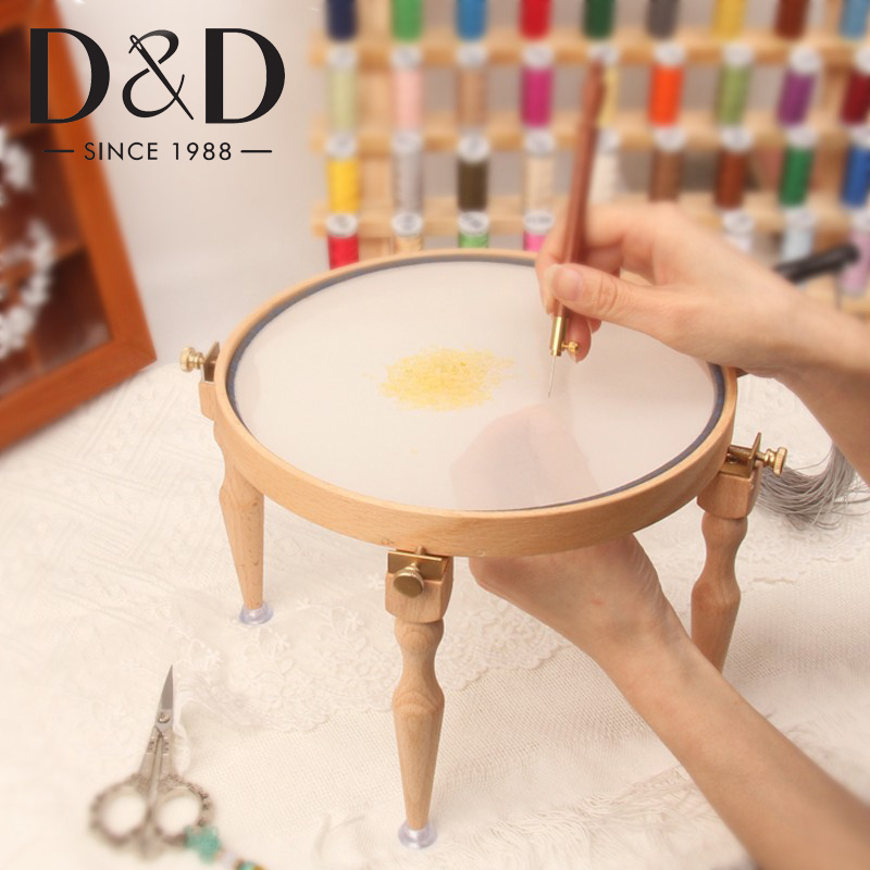 Embroidery Hoop Kit - 3/4 個調整可能なポータブル木製刺繍フープスタンド手作りクロスステッチフープセット刺繍リングフレーム刺繍ツール