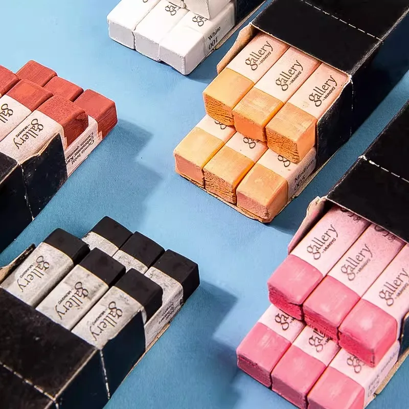 Chalk Pastel Set - MUNGYO 6 ピース/セットソフトパステル/チョークスティック/クレヨン非毒性汚れ/重複色描画スケッチグラフィティ画材