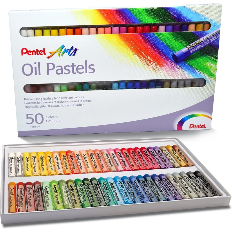 Chalk Pastel Set - ぺんてる アーツ オイルパステルセット 6/12/25/50 アソートカラー ブリリアントパステル