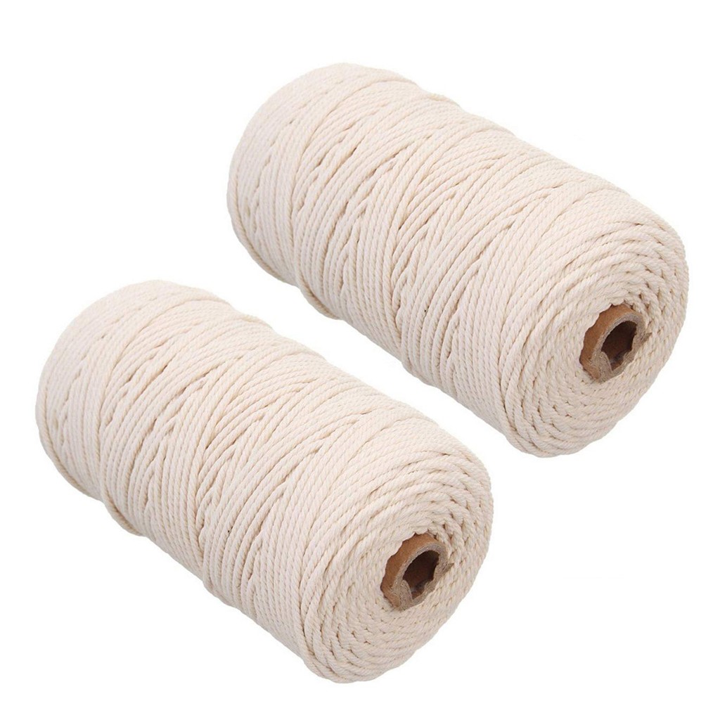 Macrame Cord Cotton - マクラメロープ 2 ミリメートル 200 メートル天然綿コード DIY