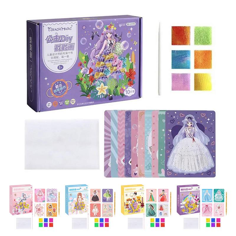 Art Craft Preschool - 子供のテーブルゲームの描画アート、絵画のおもちゃ、アクティビティブック、ペイントキット、DIY工芸品、就学前の学習紙、画材