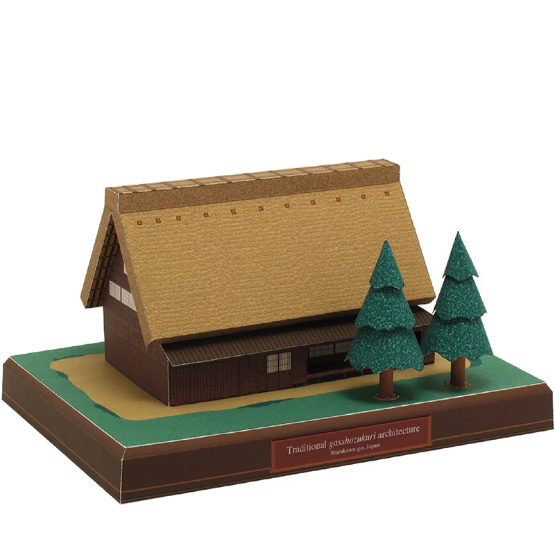 Art Craft With Cardboard - 日本のカッテージガスショーズクリミニ3Dペーパーモデルハウスペーパークラフト、DIYアート、折り紙ビル、10代、大人のクラフトおもちゃ、QD-182