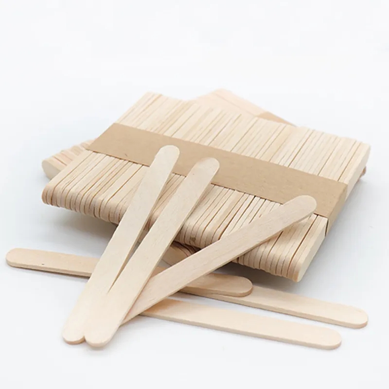 Eco Art Craft - 天然木のアイスキャンプスティック,アイスクリームスプーン,手作り,アートケーキツール,新しい,50個