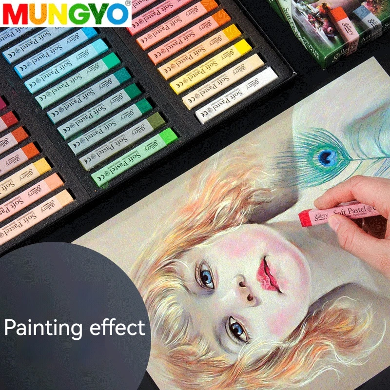 Chalk Pastel Set - Mungyo-ソフトリーチイーゼル、チョーク、スティック、クレヨン、無毒、重複色、描画、スケッチ、落書き用品、12、24、36、48、72色