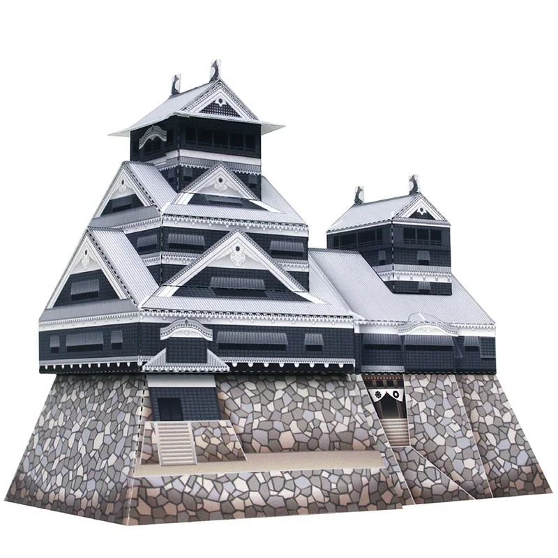 Art Craft With Cardboard - 日本熊本城折りたたみミニ 3D 紙モデルハウスペーパークラフト DIY アート折り紙建物子供大人クラフトおもちゃ QD-136
