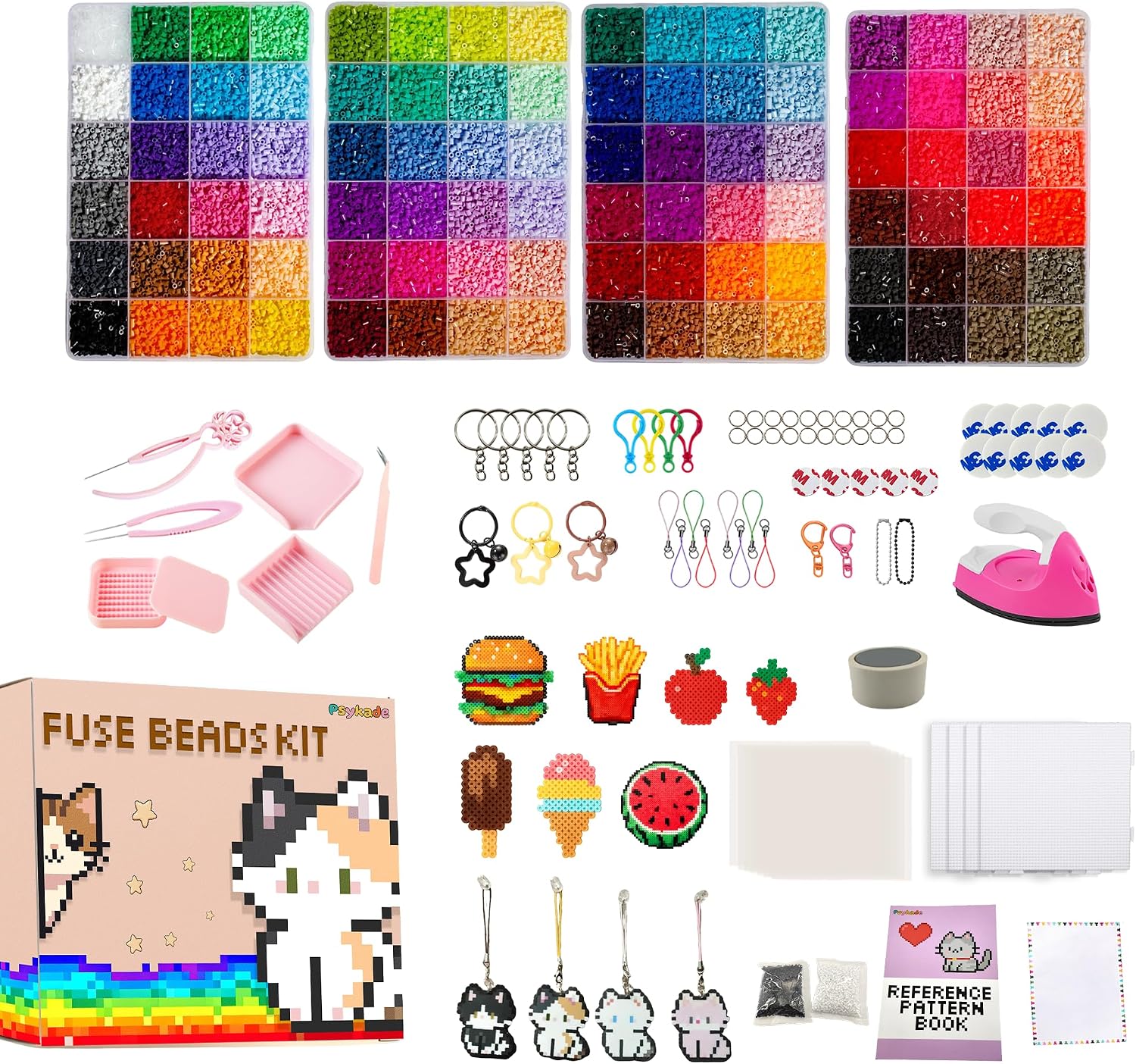 Art Craft Usa - ヒューズビーズキット - 簡単DIY - 96色 53000個