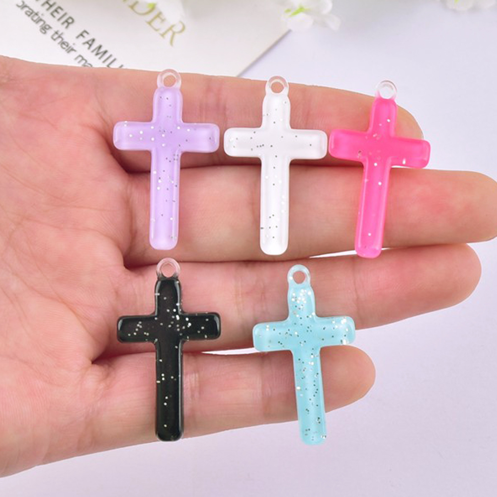 6 個 DIY イヤリングペンダントフラットバック樹脂クロス - Art Craft Items のレビューと価格