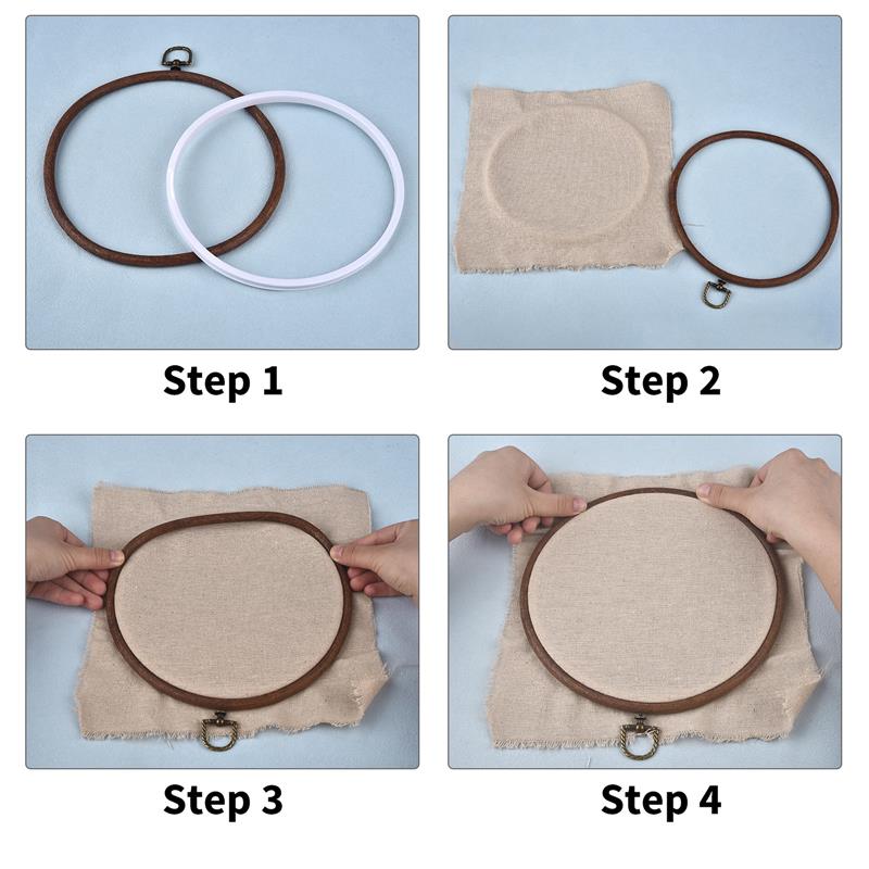 楕円形の木製刺frameフープ,丸いフープ,プラスチックフレ - Embroidery Hoop Kit のレビューと価格