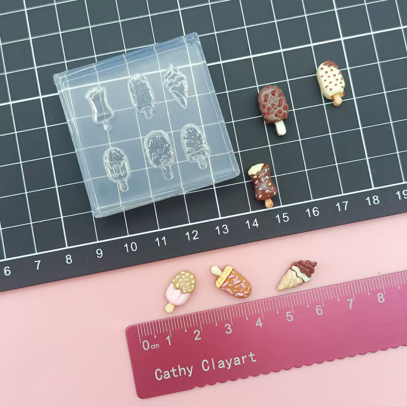 ポリマーセラミック粘土ミニチョコレートアイスクリームシリコン - Art Craft Ice Cream のレビューと価格
