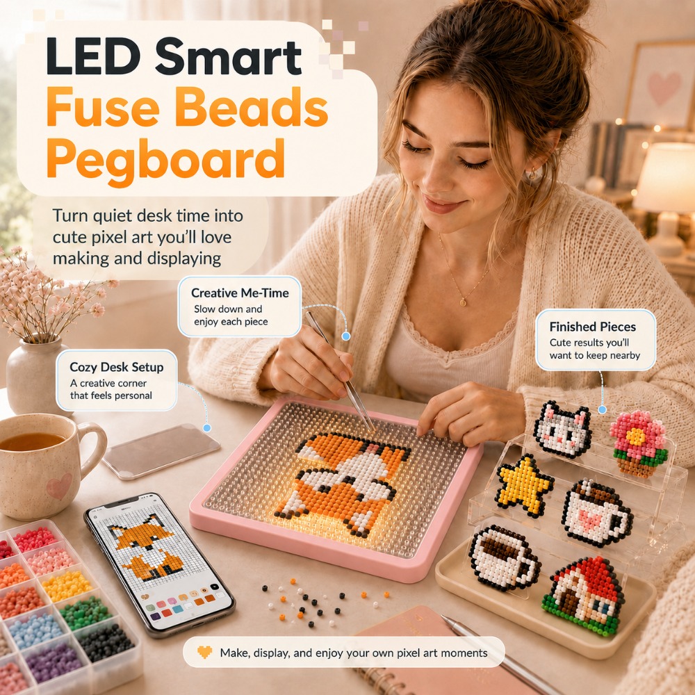 スマートLEDビーズアートボード（アプリパターン対応）、US - Art Craft App のレビューと価格