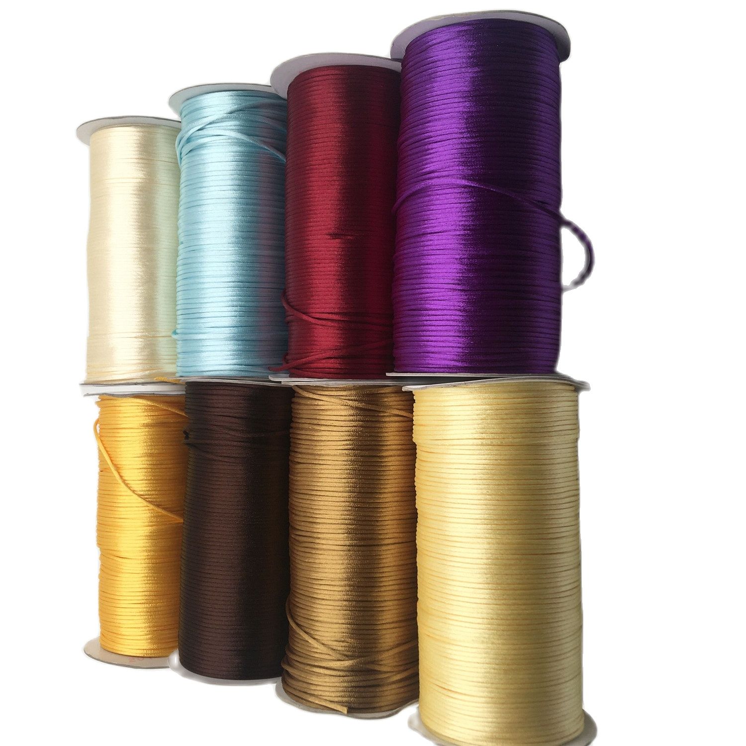 編組マクラメブレスレット,直径2mm,20メートルのコード, - Macrame Cord Cotton のレビューと価格