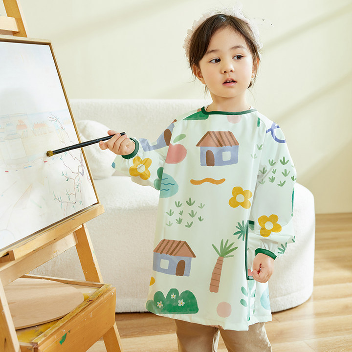 子供用防水アートカバーシャツ長袖ペイントエプロン幼稚園の美術 - Art Craft Preschool のレビューと価格