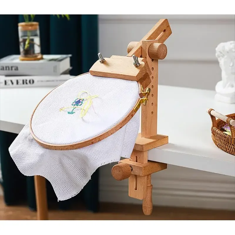 360 °   回転調整可能なデスクトップ木製刺繍フープ縫製 - Embroidery Hoop Kit のレビューと価格