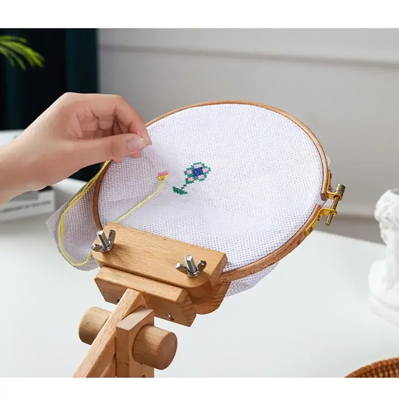 360 °   回転調整可能なデスクトップ木製刺繍フープ縫製 - Embroidery Hoop Kit のレビューと価格