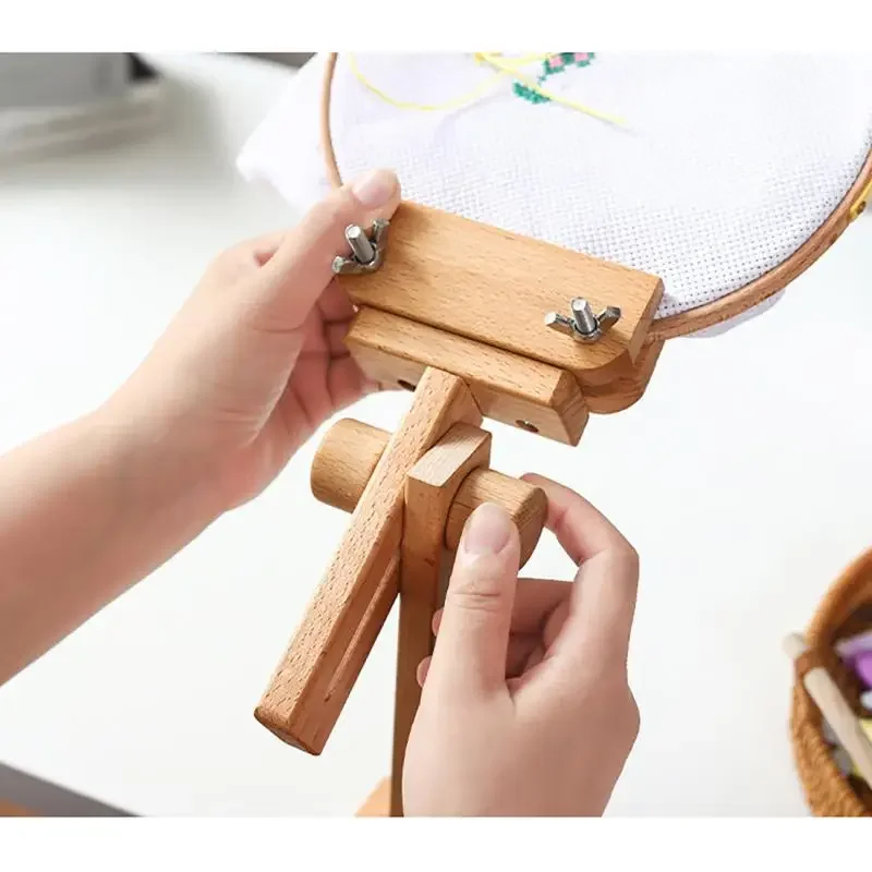 360 °   回転調整可能なデスクトップ木製刺繍フープ縫製 - Embroidery Hoop Kit のレビューと価格