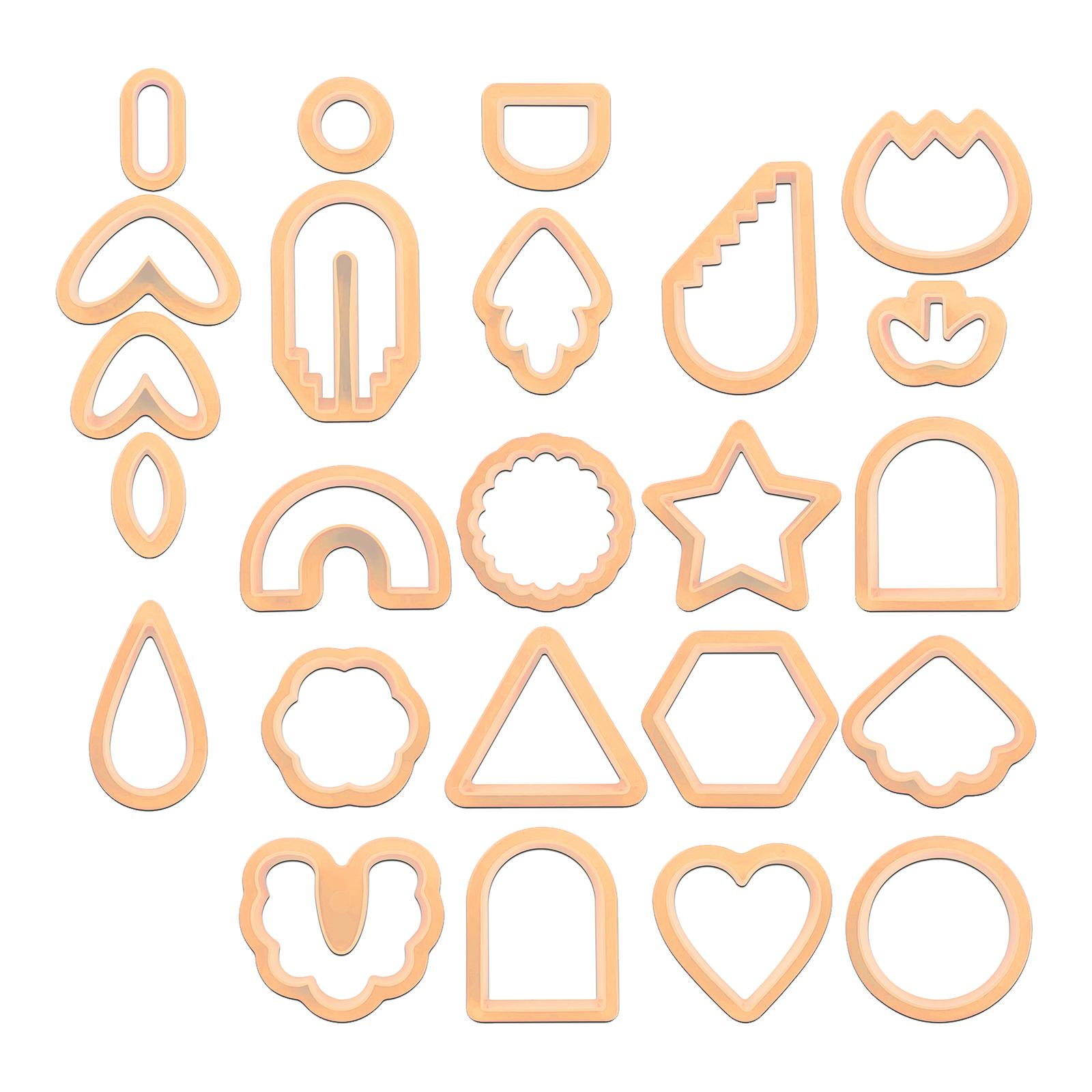 24個のプラスチックポリマー、さまざまな形状、イヤリング作り - Craft And Art Difference のレビューと価格