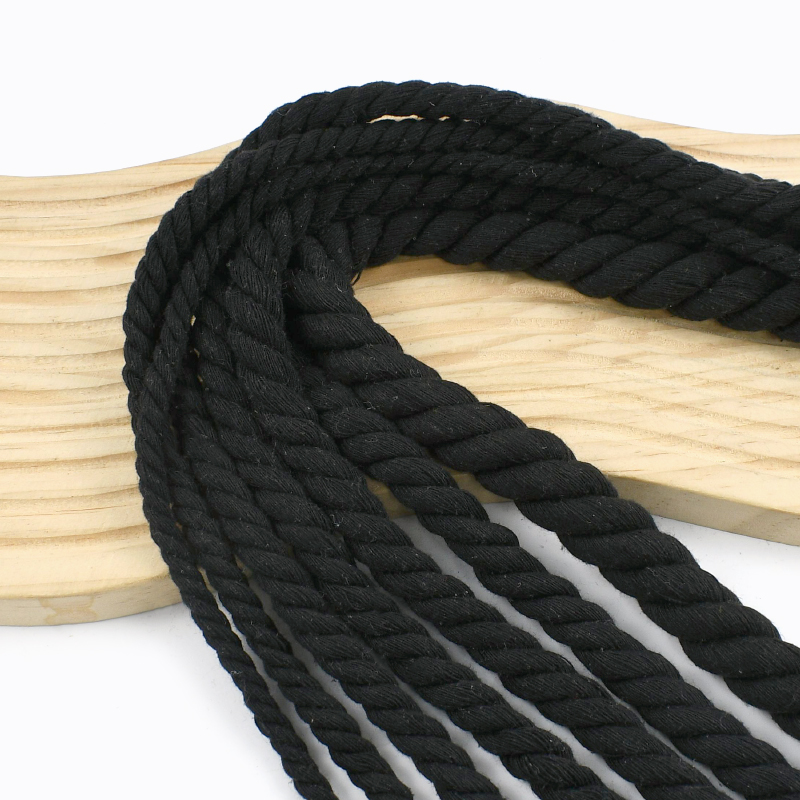 1-5M 5-20mm ブラック 3本撚り綿コード バッグ編 - Macrame Cord Cotton のレビューと価格