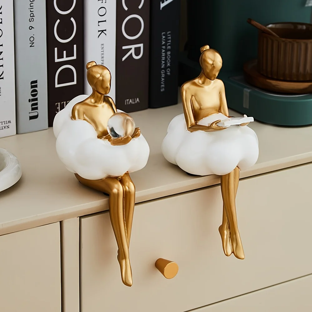 クラウドガール彫刻抽象アートフィギュア像モダンなテーブル装飾 - Art Craft Furniture のレビューと価格