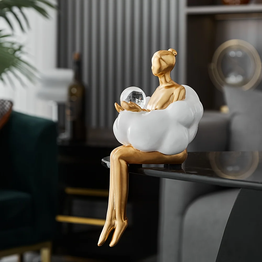 クラウドガール彫刻抽象アートフィギュア像モダンなテーブル装飾 - Art Craft Furniture のレビューと価格