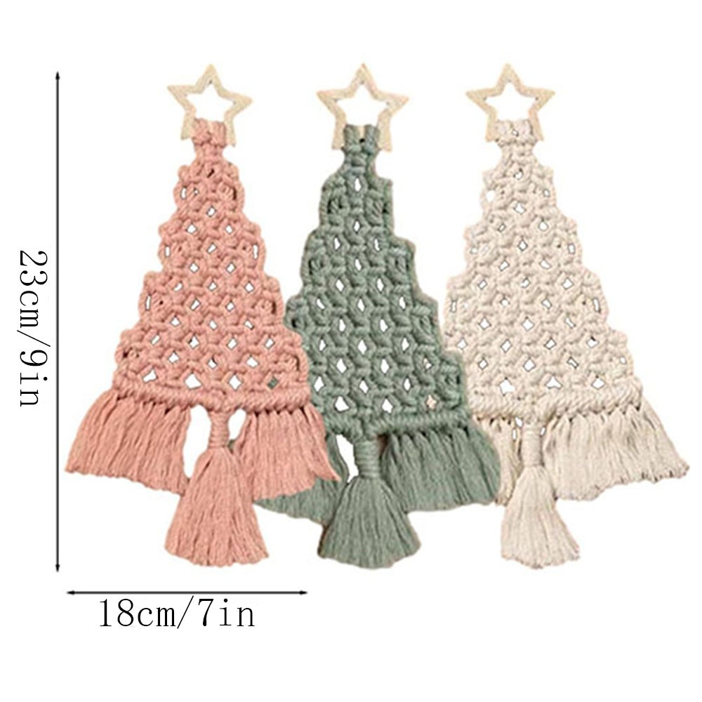 3個セット クリスマスツリー DIY マクラメキット 手作り - Macrame Cord Cotton のレビューと価格