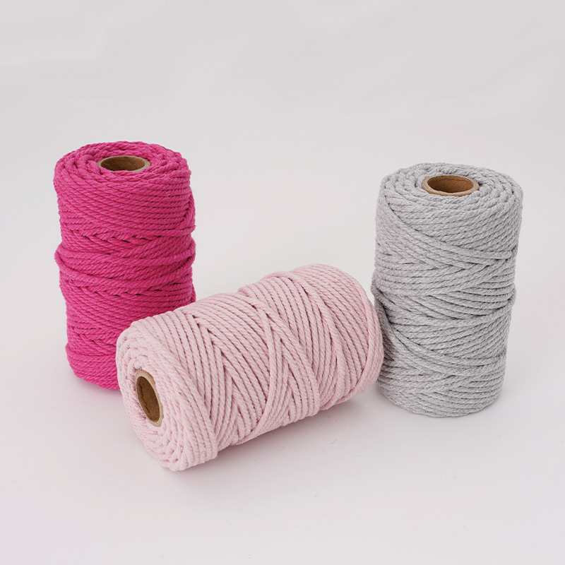 3mm天然でカラフルなコアスパンコットンロープ 50ヤード  - Macrame Cord Cotton のレビューと価格