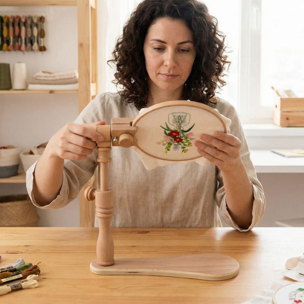 プロ仕様のポータブル刺繍枠スタンド、安定した刺繍ホルダー、ク - Embroidery Hoop Kit のレビューと価格