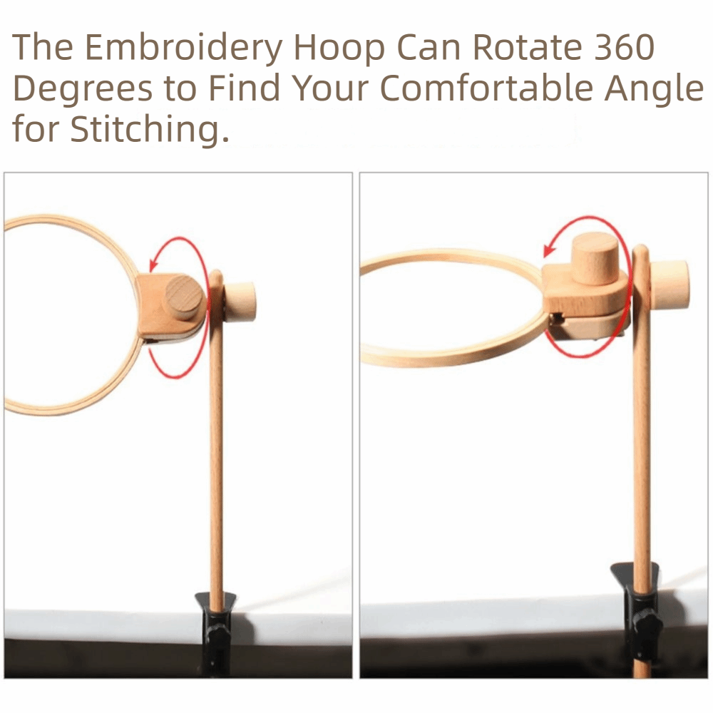 ブナ材刺繍フレームラップスタンド 360度回転調整可能なクラ - Embroidery Hoop Kit のレビューと価格