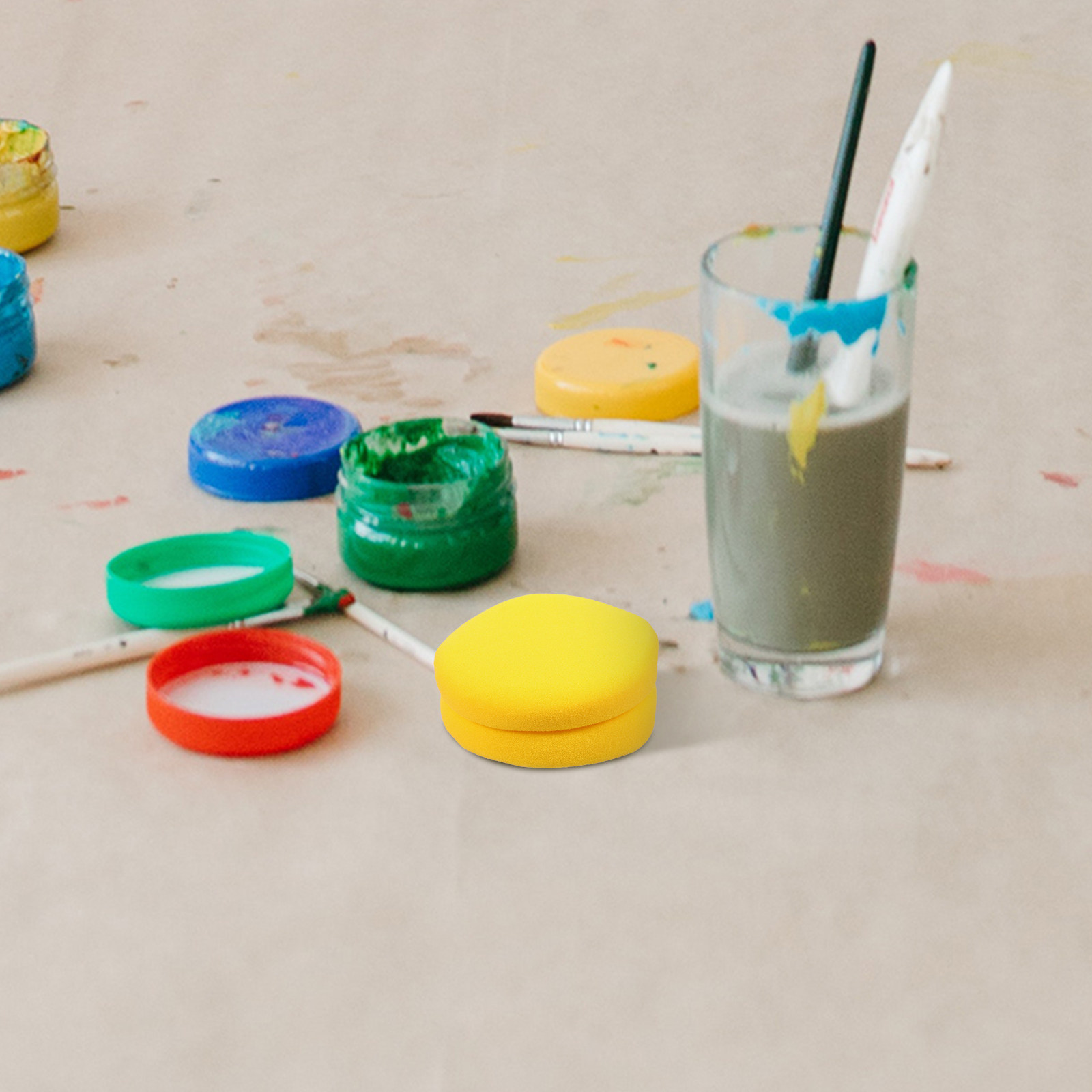 2個入り子供用ペイントスポンジセット 丸型DIYグラフィティ - Art Craft Activities のレビューと価格