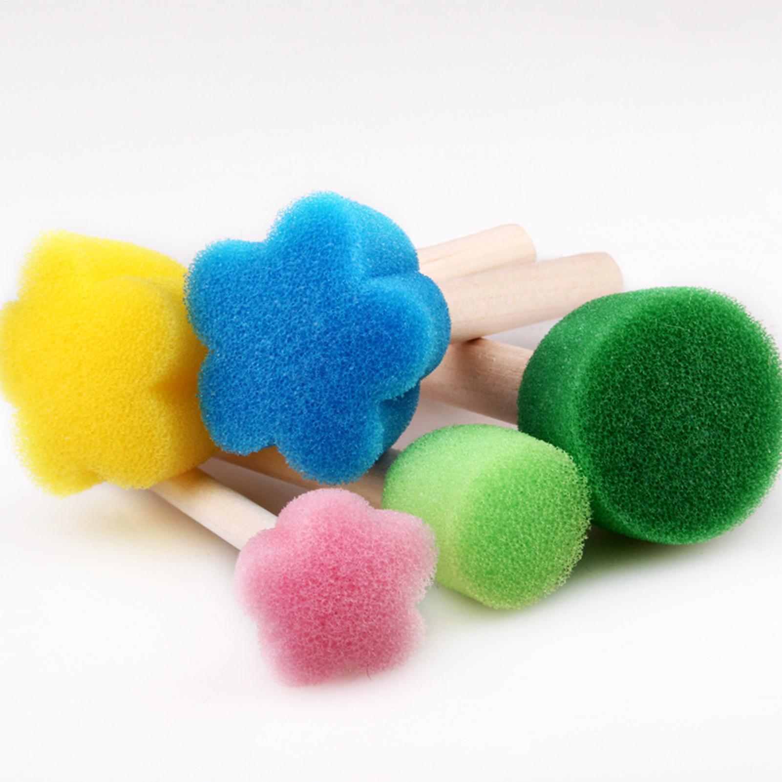 5個入り 再利用可能な子供用ペイントスポンジ 握りやすい幼児 - Art Craft Preschool のレビューと価格