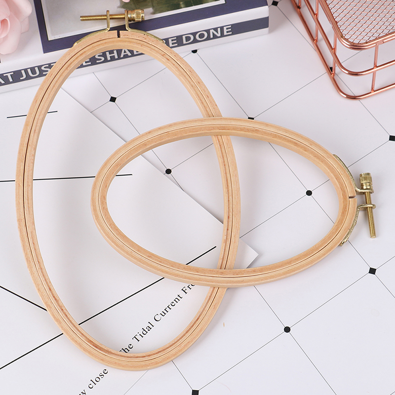 竹刺embroideryフープフレーム、楕円形クロスステッチ - Embroidery Hoop Kit のレビューと価格