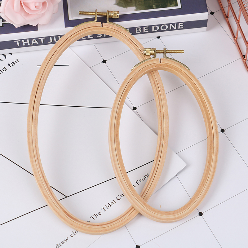 竹刺embroideryフープフレーム、楕円形クロスステッチ - Embroidery Hoop Kit のレビューと価格