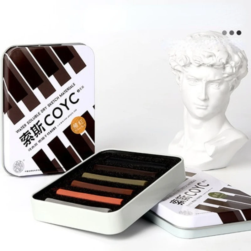 アーティスト用の6色の炭素ストリップ,布製収納ボックス,スケ - Chalk Pastel Set のレビューと価格