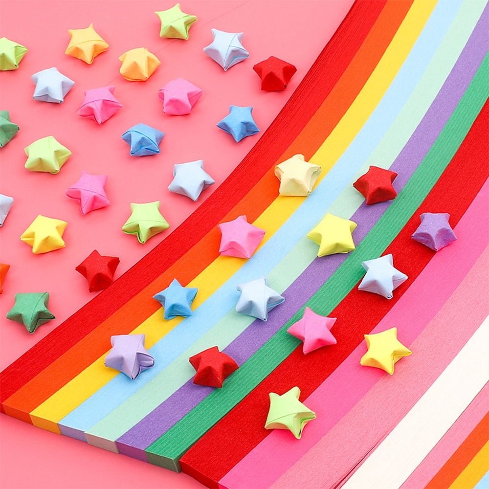 540枚 グラデーションカラー スター折り紙 DIY 手作り - Art Craft Show のレビューと価格