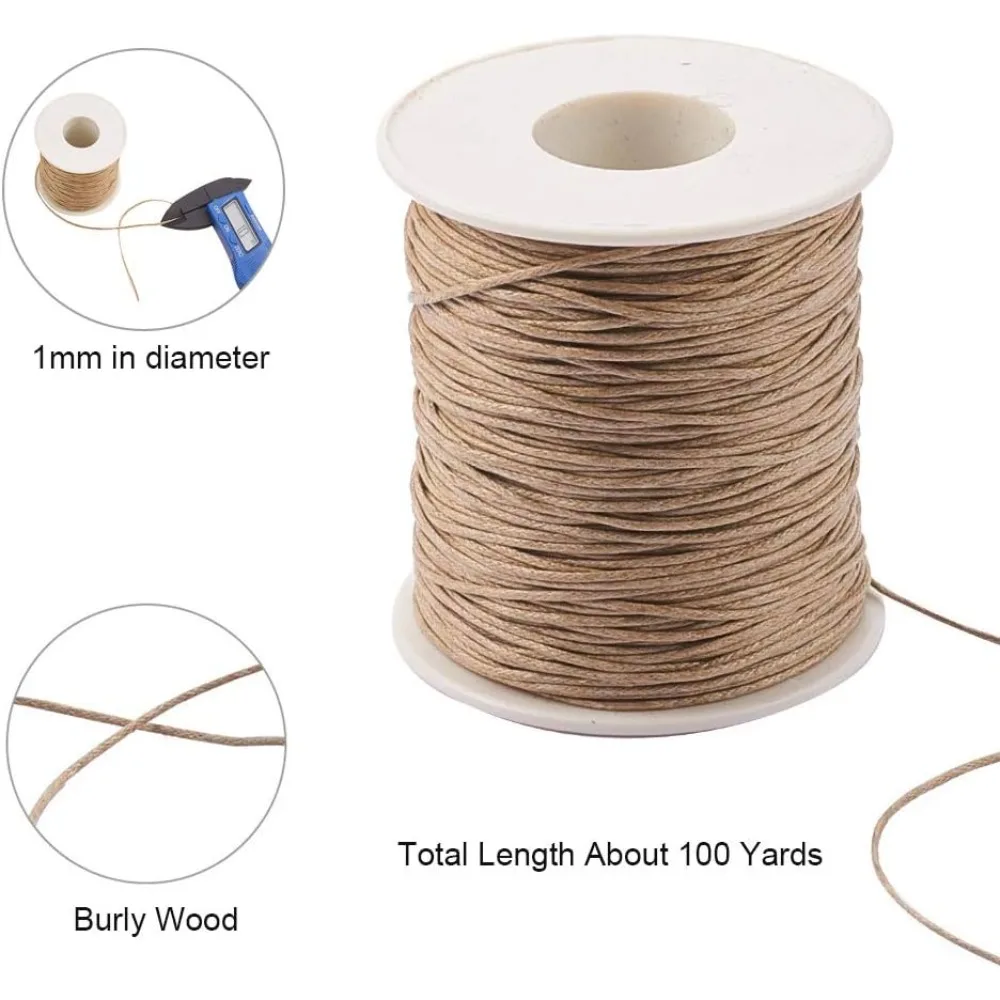 100 ヤード ワックス コード コットン、ワックス コット - Macrame Cord Cotton のレビューと価格