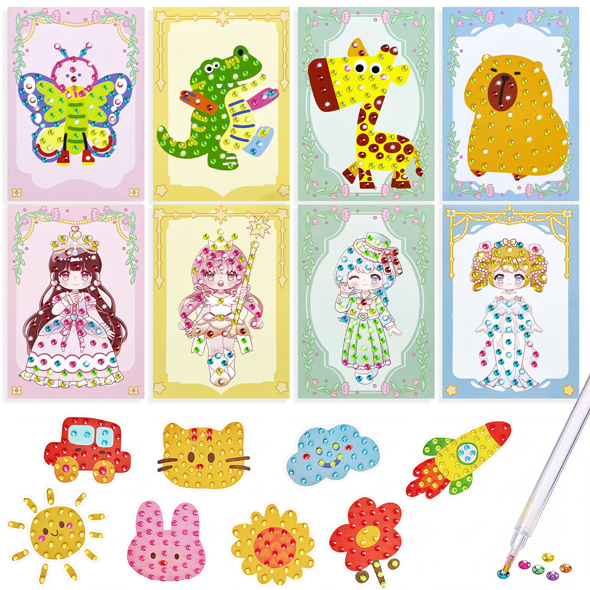 16個入り宝石キットDIYアートクラフトセット簡単で楽しいダ - Art Craft Activities のレビューと価格