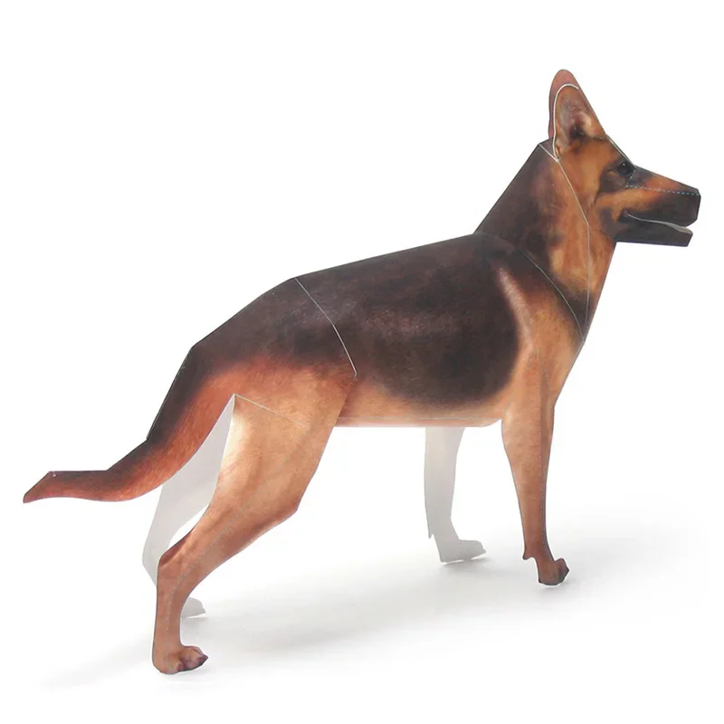 ジャーマンシェパード犬折り紙アートペット紙モデルリアルな動物 - Art Craft With Cardboard のレビューと価格