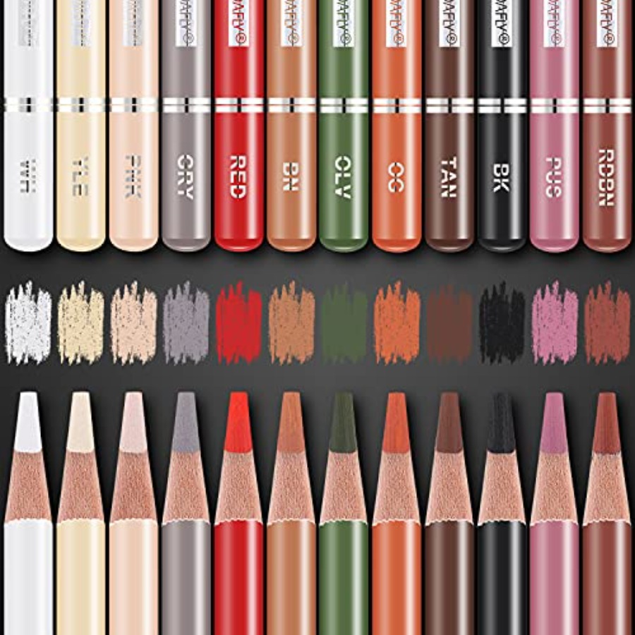 プロ仕様の色鉛筆画材セット、肌色の色鉛筆、スケッチ、シェーデ - Chalk Pastel Set のレビューと価格