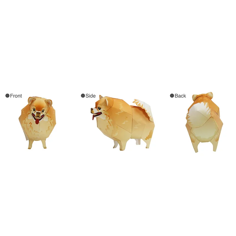 子供と大人のためのミニ3Dペーパークラフト,ポメラニアン犬, - Art Craft With Cardboard のレビューと価格