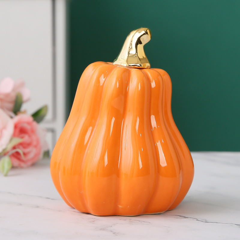 陶器製の面白い野菜のカボチャのハロウィンオーナメント、ホーム - Art And Craft Vegetable のレビューと価格