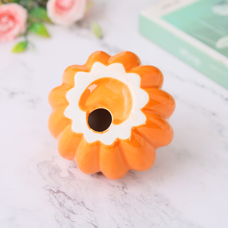 陶器製の面白い野菜のカボチャのハロウィンオーナメント、ホーム - Art And Craft Vegetable のレビューと価格