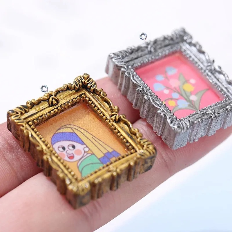 10 個フラットバックカボションヴィンテージ樹脂フォトフレー - Art Craft Items のレビューと価格