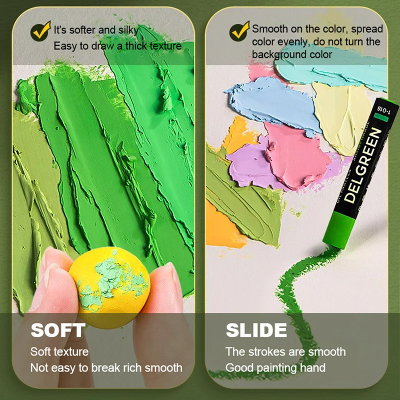 DELGREEN アーティストソフトオイルパステルセットプロ - Chalk Pastel Set のレビューと価格