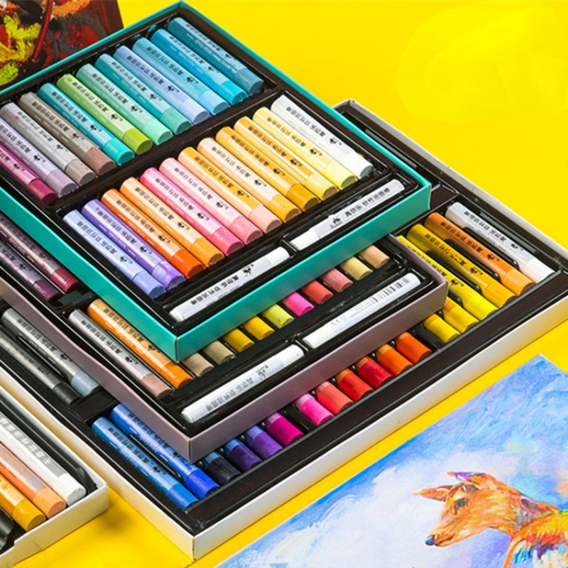 子供のためのプロの油絵セット,さまざまな色のソフトハンドル, - Chalk Pastel Set のレビューと価格
